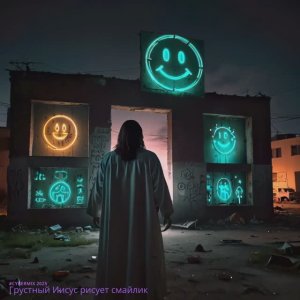 CYBERMIX % SUNO: Грустный Иисус рисует смайлик v2