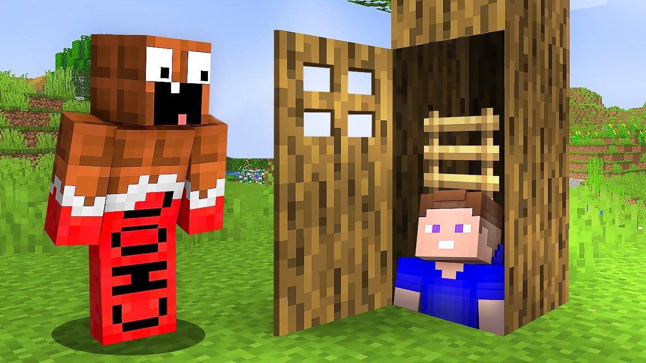 Я Построил Самую  ТАЙНУЮ  БАЗУ под ДЕРЕВОМ в Майнкрафт! Minecraft