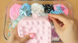 Как сделать волшебный слайм #5 Играем со слаймами, семшиваем слаймы с блесками