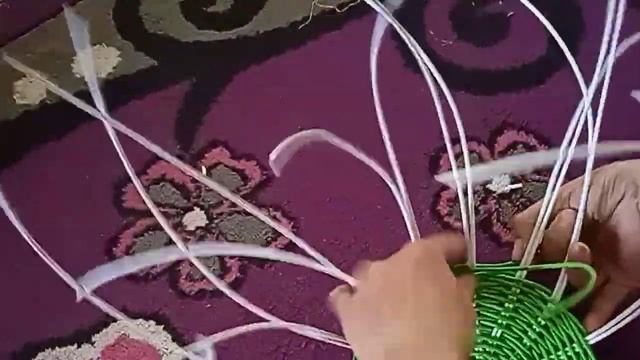 basket weaving tutorial / how to make basket weaving from synthetic rattan / simple  weaving basket