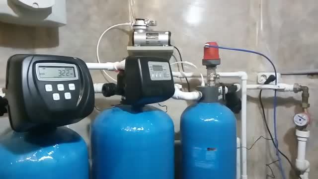 Очистка воды от железа 5 мг_л, запаха сероводорода и повышенной жесткости смотреть онлайн