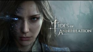 Красивая девушка посреди разрушенного мира в гейм ролике фэнтезийного экшена Tides of Annihilation