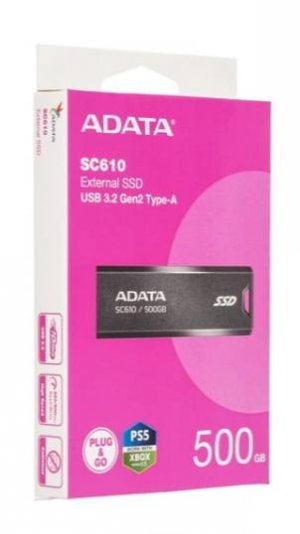500 ГБ Внешний SSD ADATA SC610 [SC610-500G-CBK/RD] / Внешний SSD накопитель ADATA SC610 500 ГБ