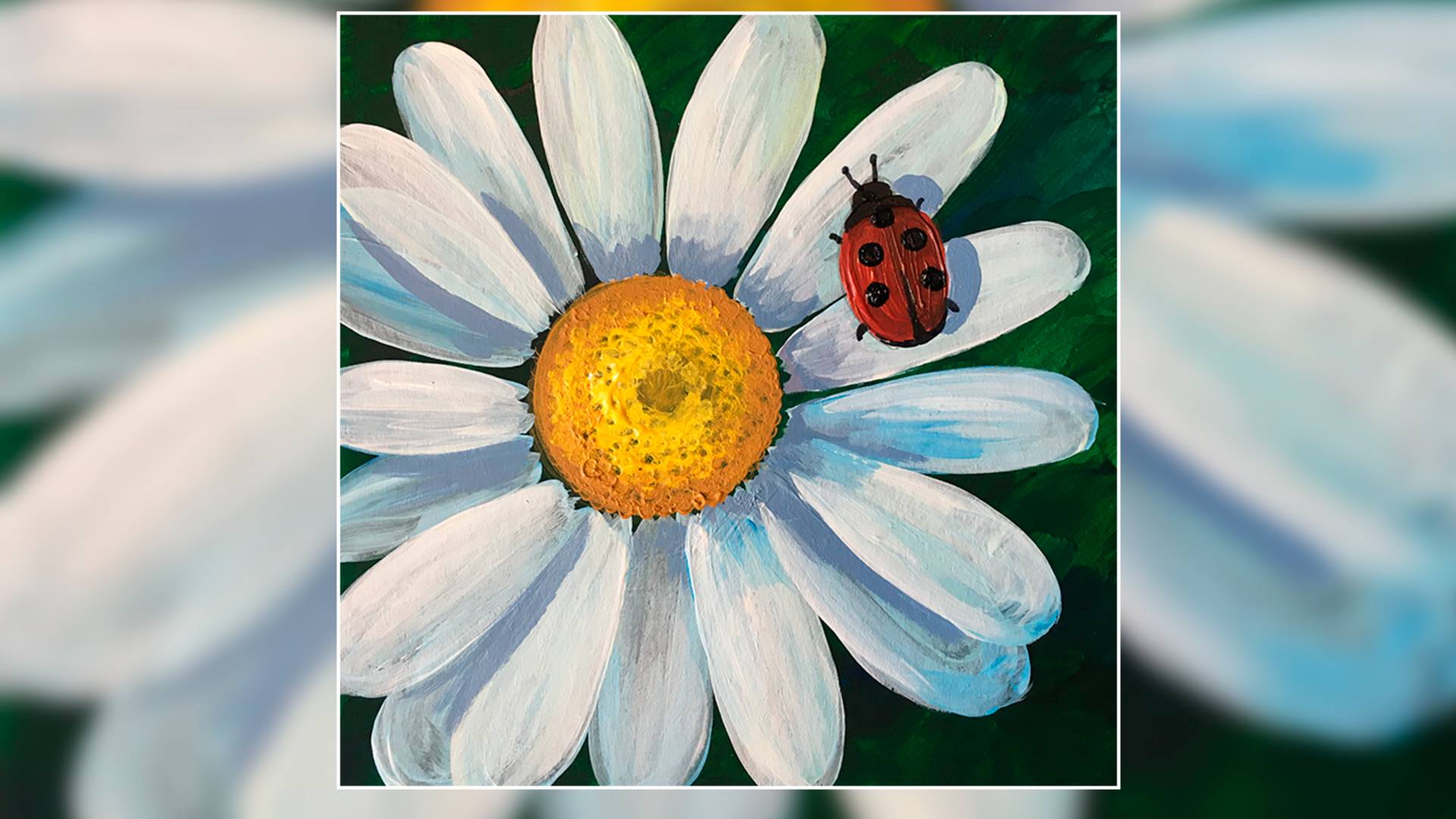 Ромашка. Рисунок на 8 марта. Рисование 7