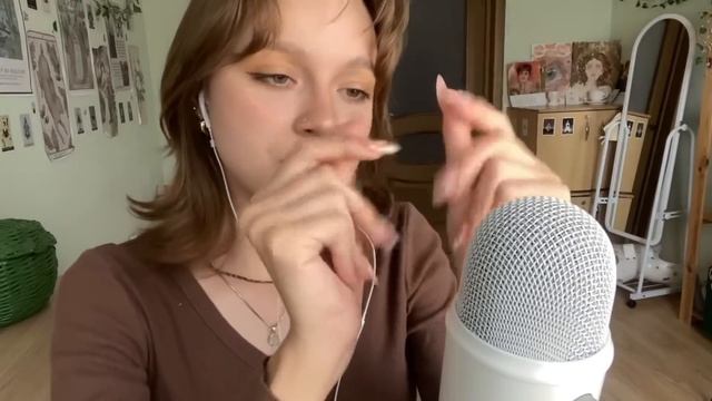 АСМР ~ скретчинг микрофона и звуки рта ˚✧₊˳✧༚