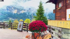 Спокойная утренняя прогулка по швейцарской деревне Гриндельвальд🇨🇭Швейцария