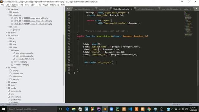 9.laravel bangla tutorial | laravel 7 tutorial |Laravel CRUD Bangla Tutoria||Update Data||Part-9