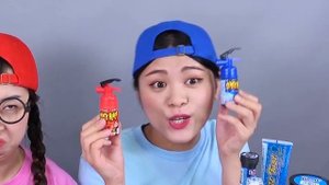 Red VS Blue Color Food Challenge DONA Mukbang