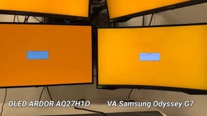 монитор OLED ARDOR AQ27H1O против Samsung G7 VA