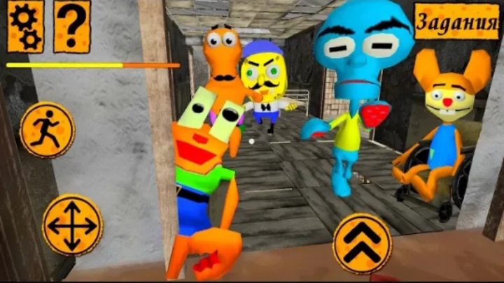 Sponge Neighbor's Hospital Gameplay Level 3 ПОДПИШИСЬ на мой канал