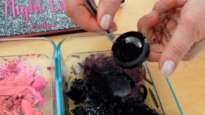 Pink vs Black - Mixing Makeup Eyeshadow Into Slime ASMR