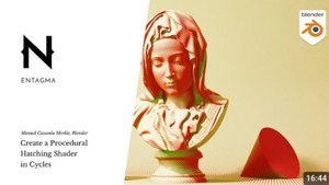 Создайте процедурный Shader штриховки в Blender Cycles