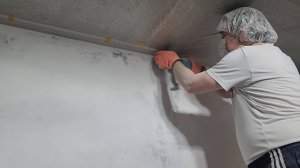 Технология шлифовки нейлоном стены с полимерной и акриловой шпатлевкой