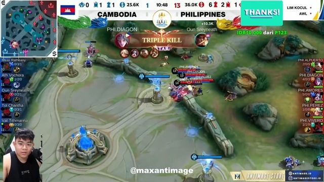 Streamer's Reaction to Omega Empress (Team PH) Wiping out Team Cambodia in Women's MLBB SEA GAMES смотреть онлайн