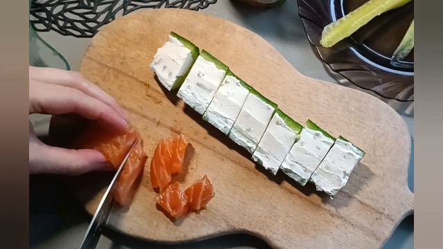 Лёгкая закуска с красной рыбой. Просто и вкусно ❤️