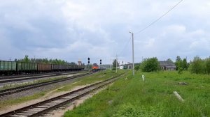 Прибытие поезда №376 Москва - Воркута на станцию Урдома 06.06.2020