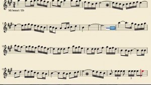 Ravel´s Bolero Sheet Music for alto saxophone, baritone sax and french horn