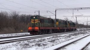 Сплотка тепловозов ЧМЭ3-3202, ЧМЭ3Т-6289 и ЧМЭ3-3398