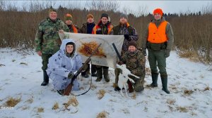 Загонная охота на зайца и лису