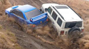 SUBARU  УНИЖАЕТ ВНЕДОРОЖНИКИ. ПОСПОРИЛ с ДЖИПАМИ и лимузином HUMMER