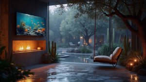 Escape stress with dreamy rainscapes & glowing fish tanks. A sensory journey to inner peace