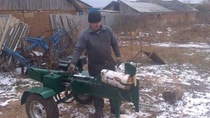 работа гидравлического дровокола