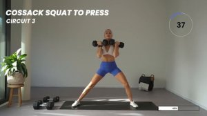 30 Min. Full Body Circuit Workout at Home With Dumbbells to build lean muscle