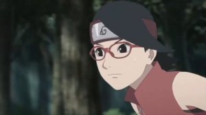 Боруто и Сарада против Шикадая,Чоджи и Иноджына [полный бой]