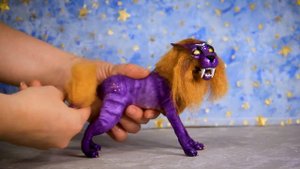 фантастический лев, игрушка в смешанной технике