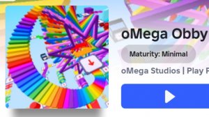 Играю в Роблокс "oMega OBBY 725 этапов!"(часть 4)