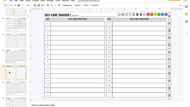 Google Slides Digital Fitness Planner Tutorial