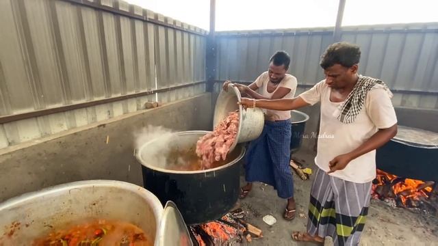 MARRIAGE MUTTON PLATE BIRIYANI Cooking For 1000 People's | Traditional Firewood Mutton biryani ASMR