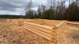 Готовые срубы бань в чашу, лапу.