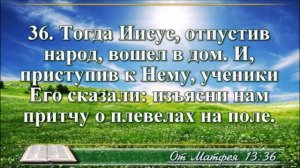 ВидеоБиблия Притча о добром семени и о плевелах с музыкой