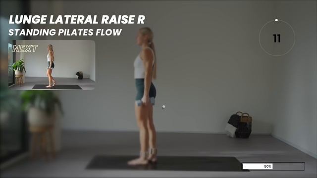 30 Min. Standing Pilates Full Body Workout with Weights _ Low Impact _ Follow Along _ No Repeats