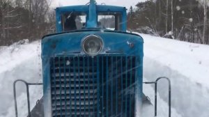 ТУ4-2867 со снегоочистителем ПС №4, Каринская УЖД / Train Snow Plowing Action in Kirovo-Chepetsk