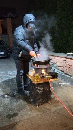 готовим бараньи рёбрышки на газовой горелке WOLMEX