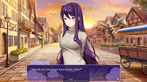 A fun night with Yuri ( Part 11 Yuri route ) DDLC Blue skies mod