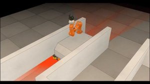Robot Simulator V-REP: KUKA Omnirob, KUKA LBR4+ and ROBOTIQ gripper 85