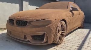 Самый грязный BMW 4. Глубокая мойка