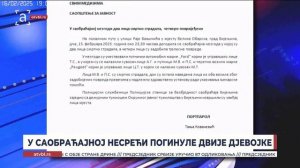 У саобраћајној несрећи погинуле двије дјевојке