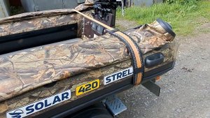 Обзор Solar 420 Strela Expedition и прицеп Спутник АКВА 40