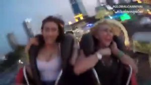 Thai Girl On Roller Coaster UNCENSORED NIP SLIP!!!