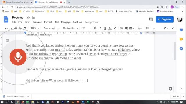 TUTORIAL CARA MENGETIK CEPAT DENGAN SUARA, TANPA KEYBOARD WITH GOOGLE DOCUMENT, MS WORD DAN WHATSAP