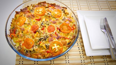 ЗАПЕКАНКА С КУРИНЫМ ФИЛЕ И ОВОЩАМИ: ВКУСНЕЙШЕЕ И КРАСИВОЕ БЛЮДО ЗА 50 МИНУТ! Собственный рецепт