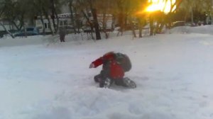 Ржака полная! Саша упал в снег. ВЛОГ бессиимммссся! 1 часть