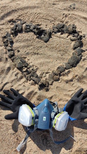 Уборка мазута в Тамани 18-20 января Штаб «Дельфины» пос Волна, Тамань