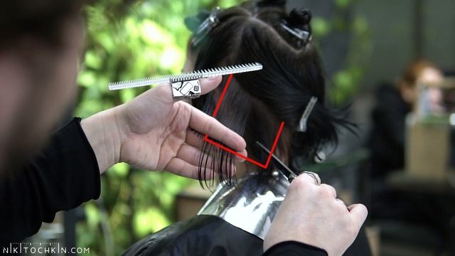 HOW TO CUT CURLY HAIR, round shape haircut for curly hair, tutorial by NIKITOCHKIN смотреть онлайн