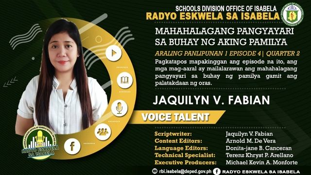 RADYO ESKWELA SA ISABELA ARALING PANLIPUNAN 1 EPISODE 4 QUARTER 2 WEEK 4 смотреть онлайн