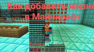 как добавить жизни в minecraft